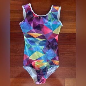 Colorful Geometric Kids Leotard-size 10